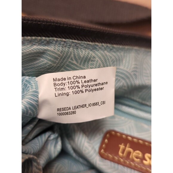 The Sak Reseda Shoulder Bag Purse Slate Gray Leather Zippers - Picture 7 of 8